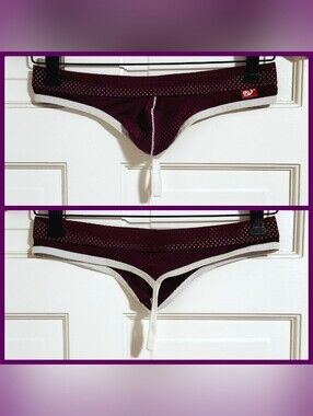 😈Wang Jiang😈 - Purple/White Mesh G-String